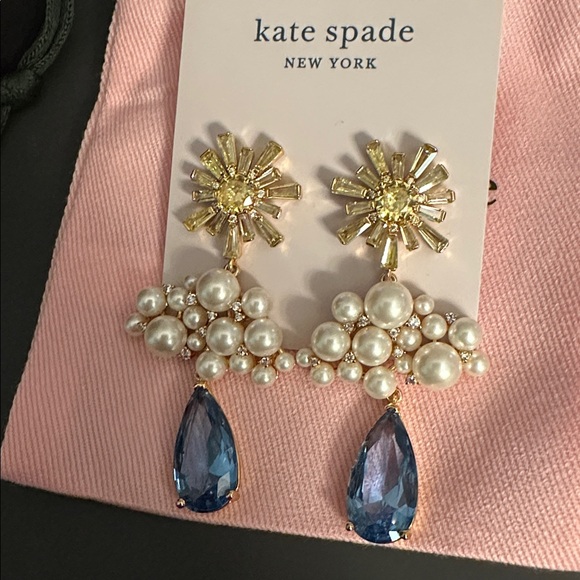 KATE SPADE NWT Rain or Shine Cloud Teardrop Earrings - Picture 4 of 5